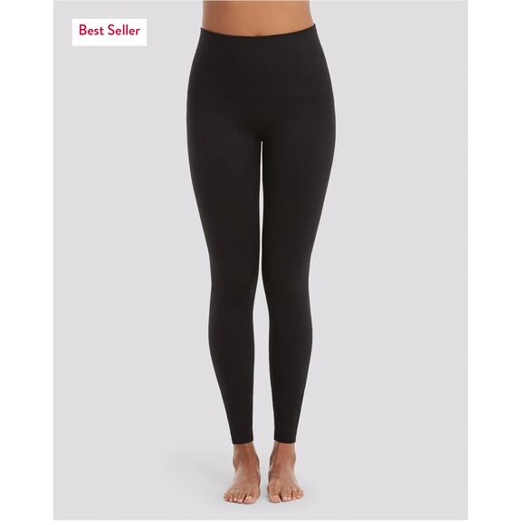 Spanx Look at Me Now Seamless Leggings Black Pants Bottoms Women Small - Picture 3 of 7